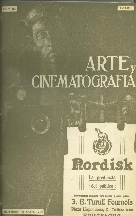 ARTE Y CINEMATOGRAFIA magazine side cover Issue 101 31 January 1915