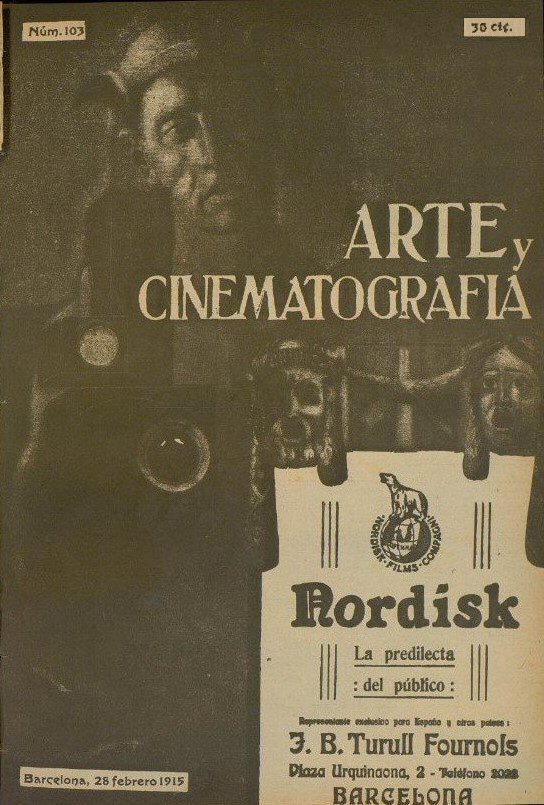 ARTE Y CINEMATOGRAFIA magazine side cover Issue 103 28 February 1915
