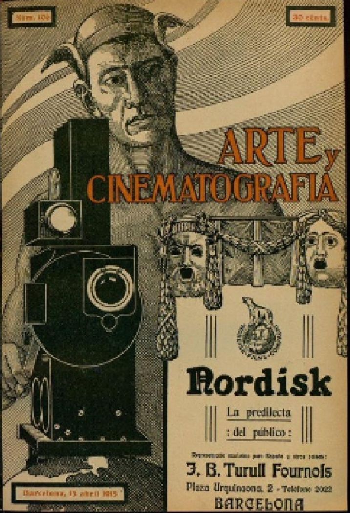 ARTE Y CINEMATOGRAFIA magazine side cover Issue 106 15 April 1915