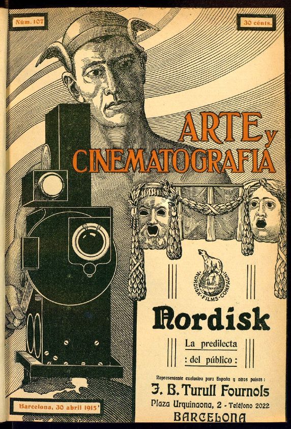 ARTE Y CINEMATOGRAFIA magazine side cover Issue 107 30 April 1915