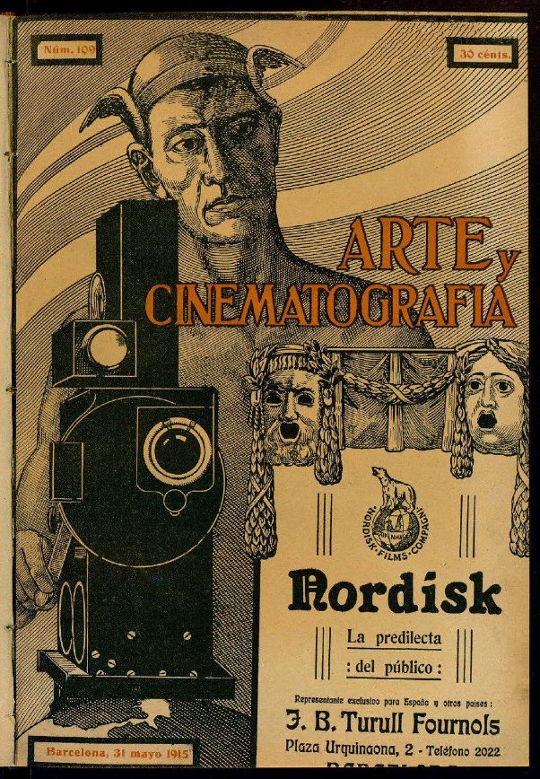 ARTE Y CINEMATOGRAFIA magazine side cover Issue 109 31 May 1915
