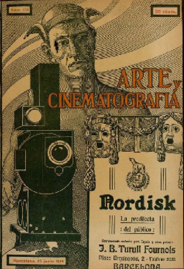 ARTE Y CINEMATOGRAFIA magazine side cover Issue 110 15 June 1915