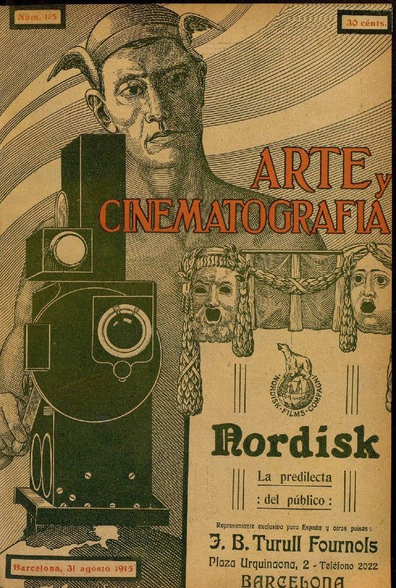 ARTE Y CINEMATOGRAFIA magazine side cover Issue 115 31 August 1915