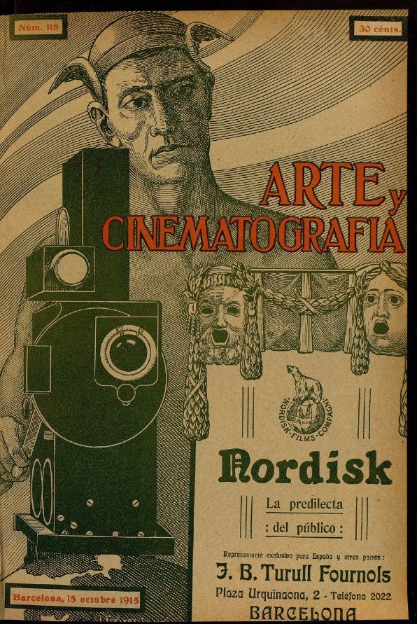 ARTE Y CINEMATOGRAFIA magazine side cover Issue 118 15 September 1915