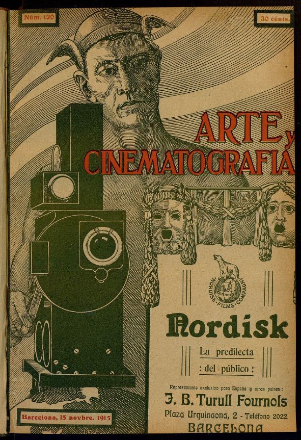 ARTE Y CINEMATOGRAFIA magazine side cover Issue 120 15 November 1915