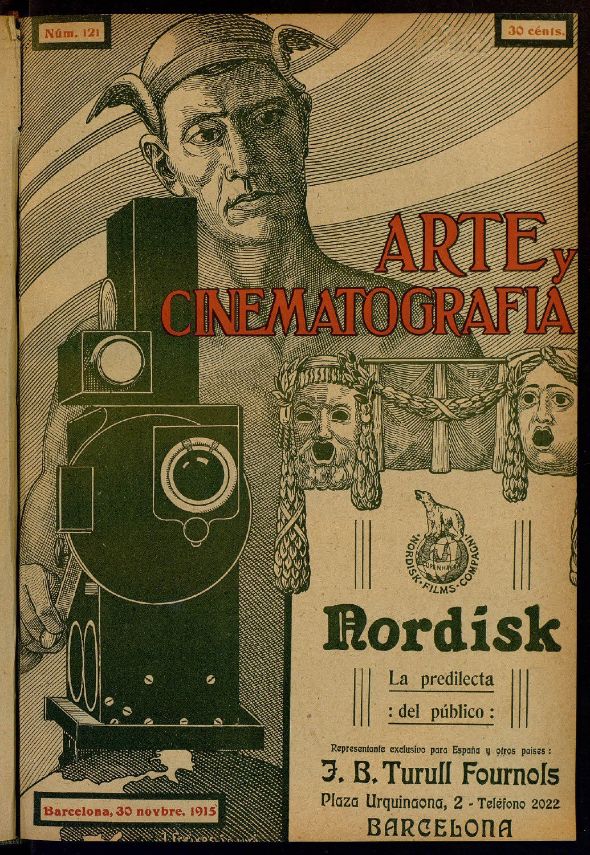 ARTE Y CINEMATOGRAFIA magazine side cover Issue 121 30 November 1915