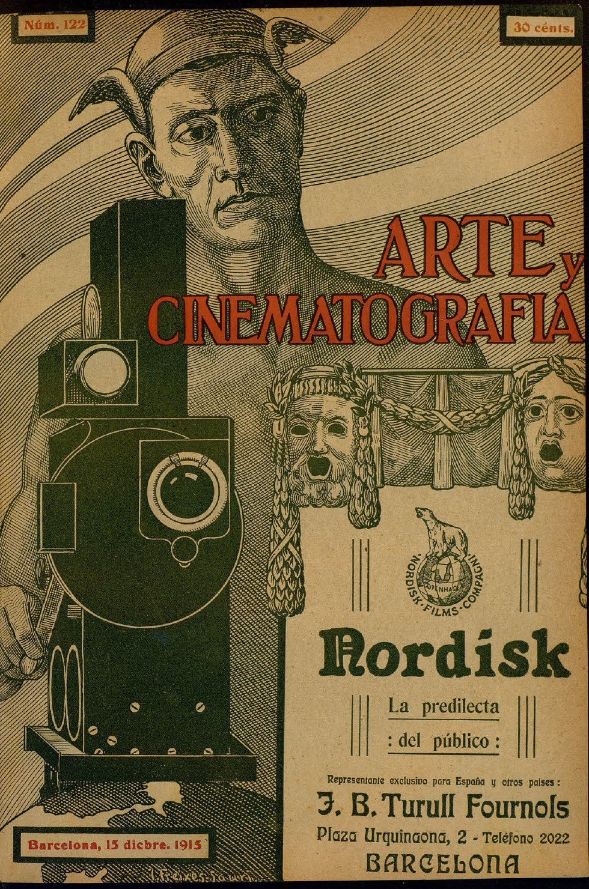 ARTE Y CINEMATOGRAFIA magazine side cover Issue 122 15 December 1915