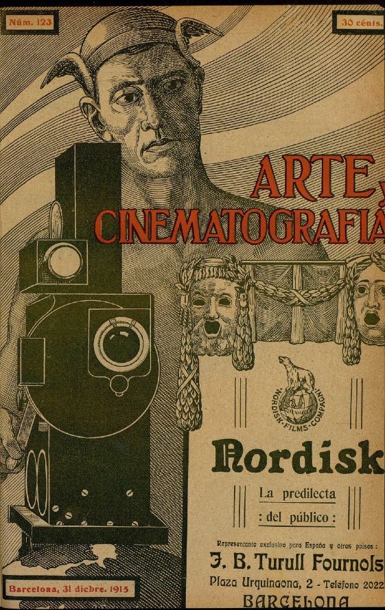 ARTE Y CINEMATOGRAFIA magazine side cover Issue 123 31 December 1915