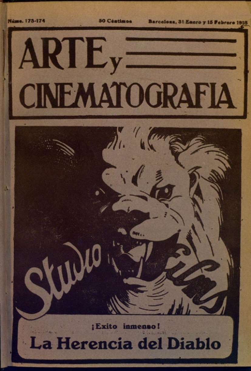 ARTE Y CINEMATOGRAFIA magazine side cover Issue 173-174 31 January 1918