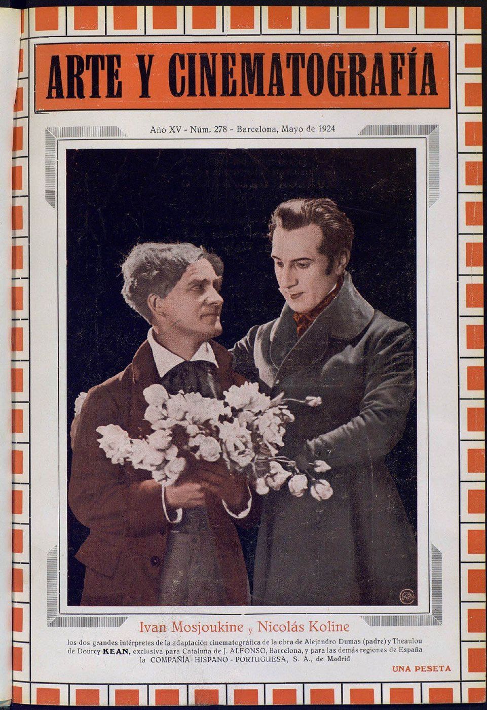 ARTE Y CINEMATOGRAFIA magazine side cover Issue 278  May 1924