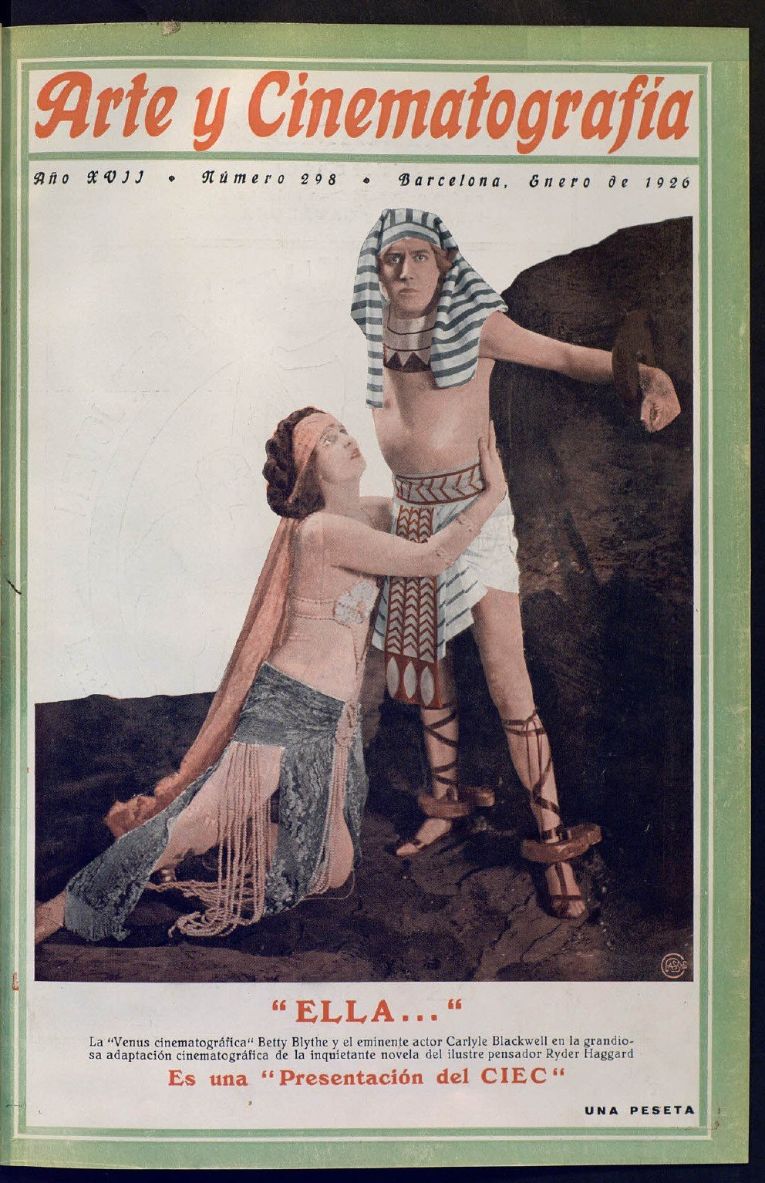 ARTE Y CINEMATOGRAFIA magazine side cover Issue 298  January 1926