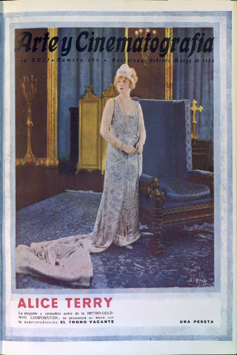 ARTE Y CINEMATOGRAFIA magazine side cover Issue 299  February/March 1926