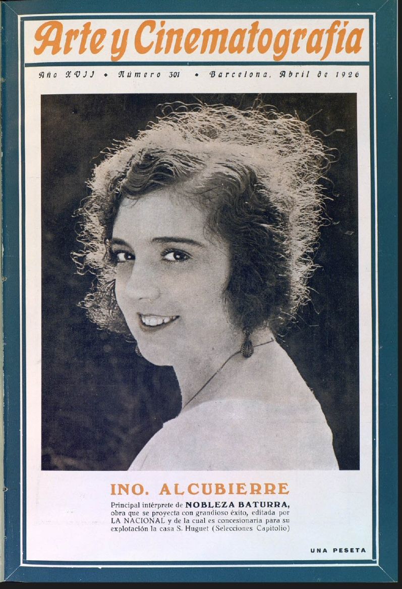 ARTE Y CINEMATOGRAFIA magazine side cover Issue 301  April 1926