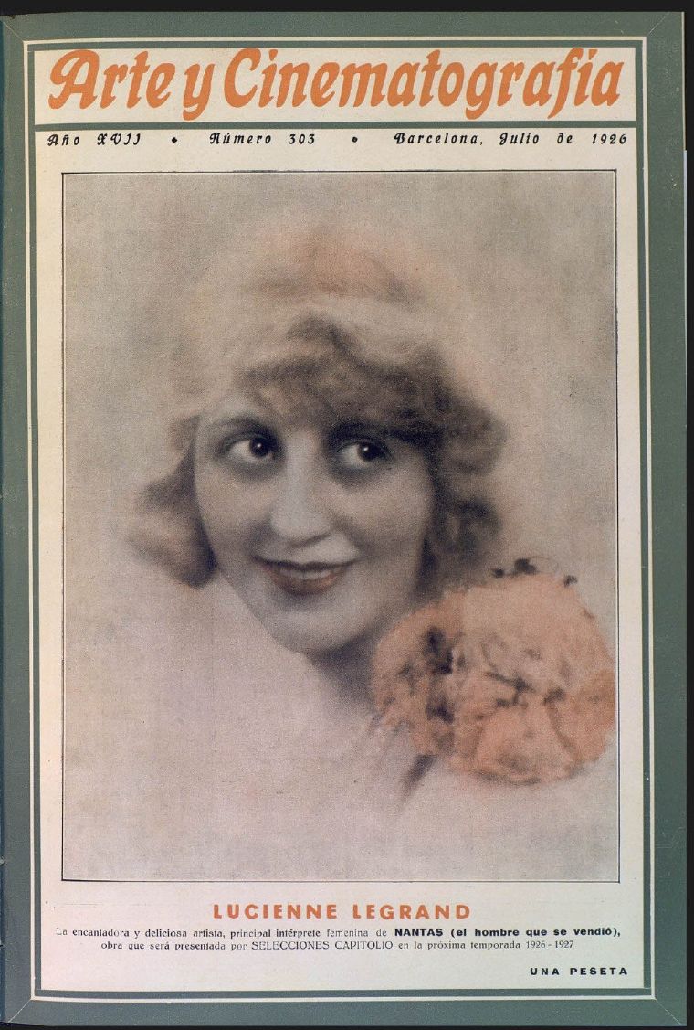 ARTE Y CINEMATOGRAFIA magazine side cover Issue 303  July 1926