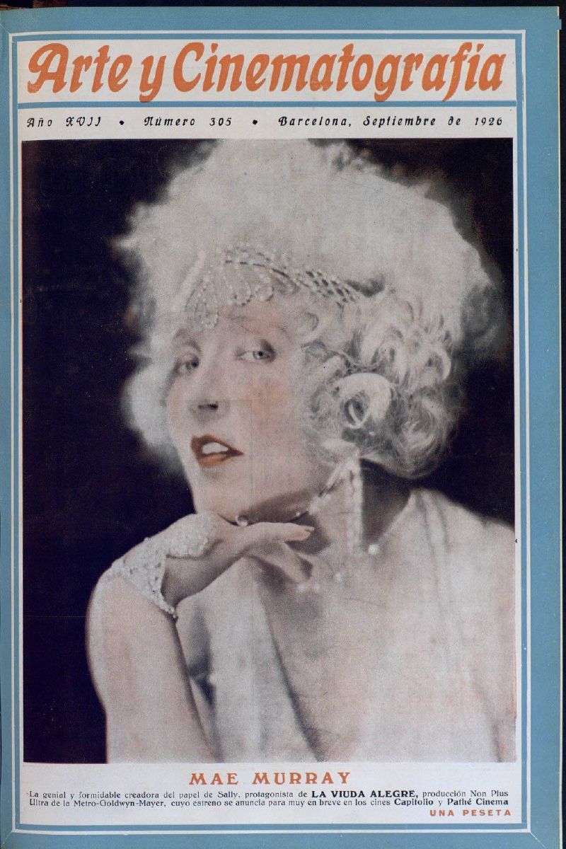 ARTE Y CINEMATOGRAFIA magazine side cover Issue 305  September 1926