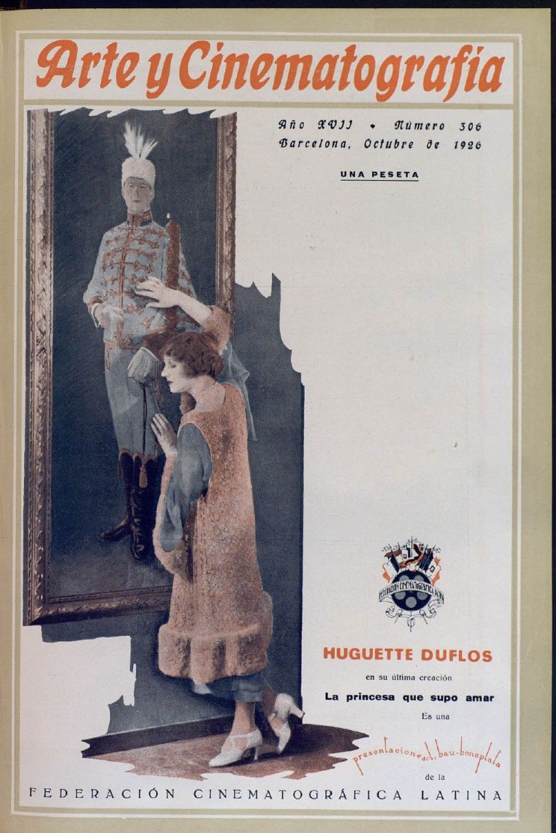 ARTE Y CINEMATOGRAFIA magazine side cover Issue 306  October 1926