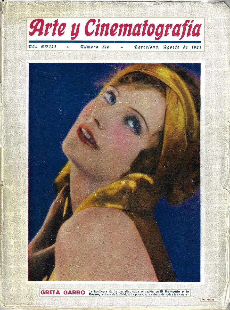 ARTE Y CINEMATOGRAFIA magazine side cover Issue 316  August 1927
