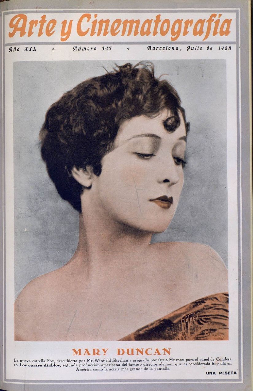 ARTE Y CINEMATOGRAFIA magazine side cover Issue 327  July 1928