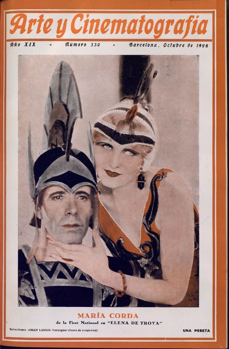 ARTE Y CINEMATOGRAFIA magazine side cover Issue 330  October 1928