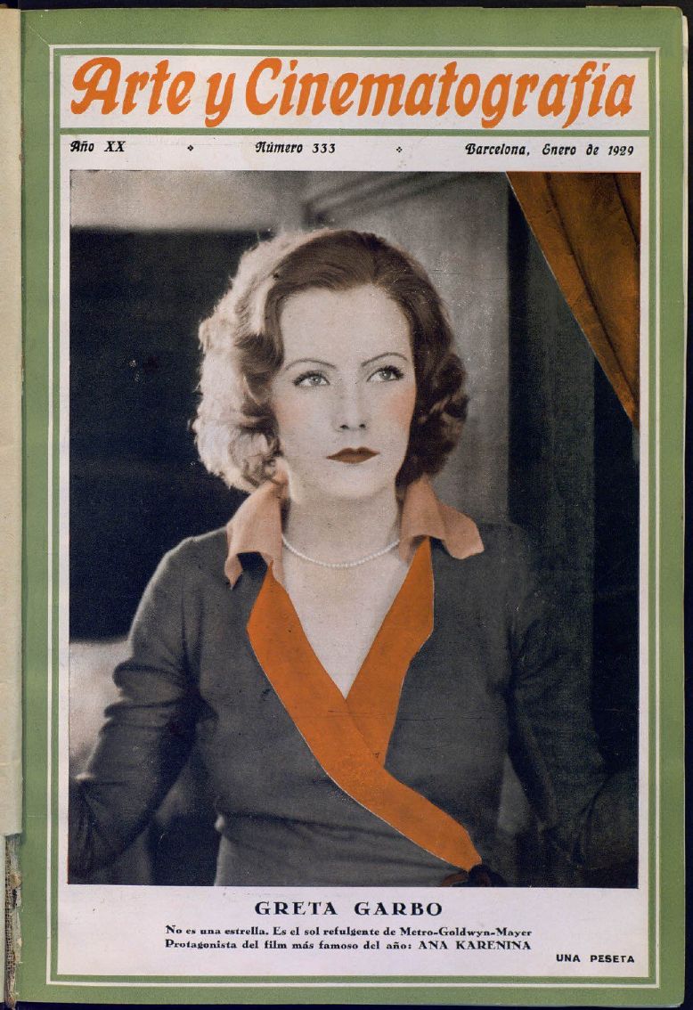 ARTE Y CINEMATOGRAFIA magazine side cover Issue 333  January 1929