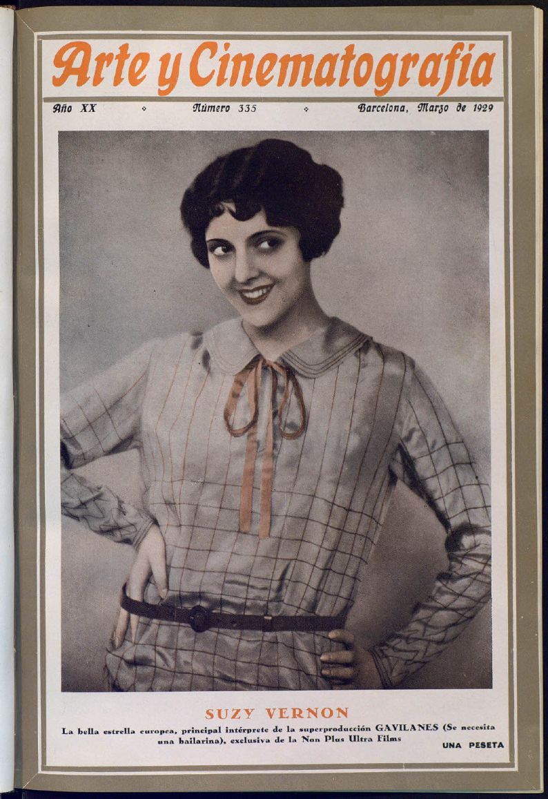 ARTE Y CINEMATOGRAFIA magazine side cover Issue 335  March 1929