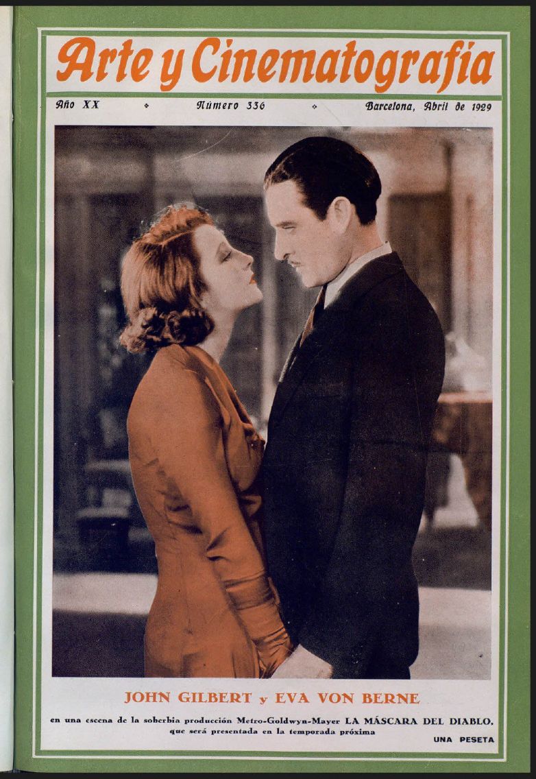 ARTE Y CINEMATOGRAFIA magazine side cover Issue 336  April 1929