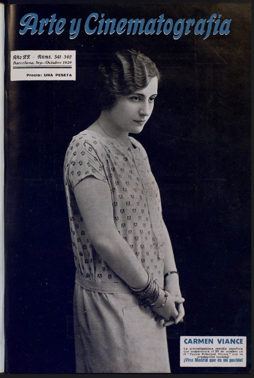 ARTE Y CINEMATOGRAFIA magazine side cover Issue 341-342  September/October 1929
