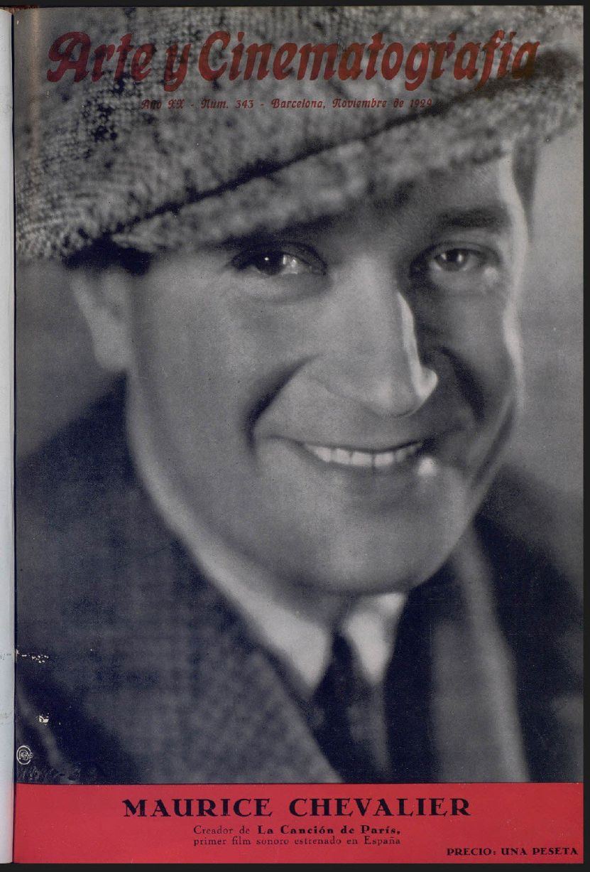 ARTE Y CINEMATOGRAFIA magazine side cover Issue 343  November 1929