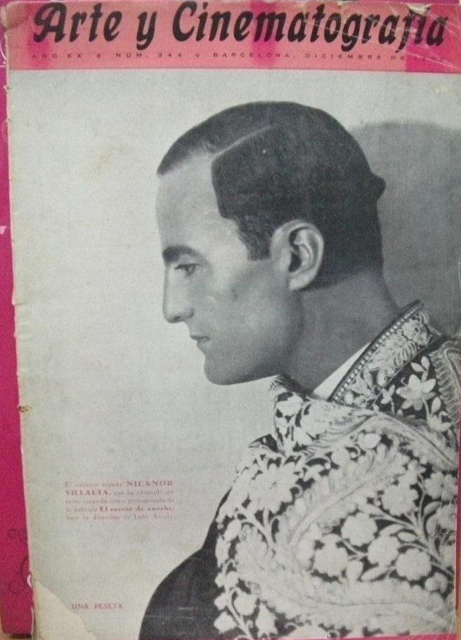 ARTE Y CINEMATOGRAFIA magazine side cover Issue 344   1929