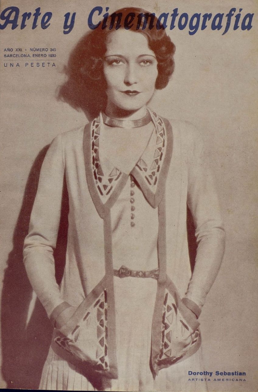 ARTE Y CINEMATOGRAFIA magazine side cover Issue 345  January 1930