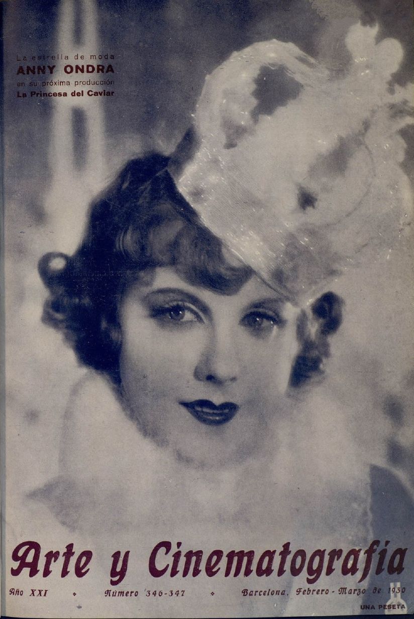 ARTE Y CINEMATOGRAFIA magazine side cover Issue 346-347  February/March 1930