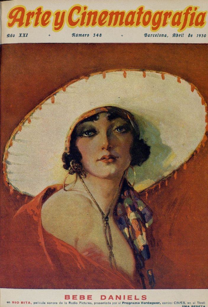 ARTE Y CINEMATOGRAFIA magazine side cover Issue 348  April 1930