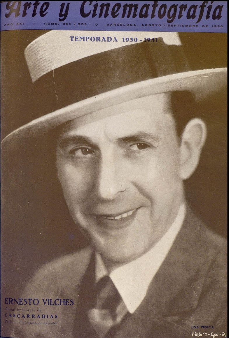 ARTE Y CINEMATOGRAFIA magazine side cover Issue 352-353  August/September 1930