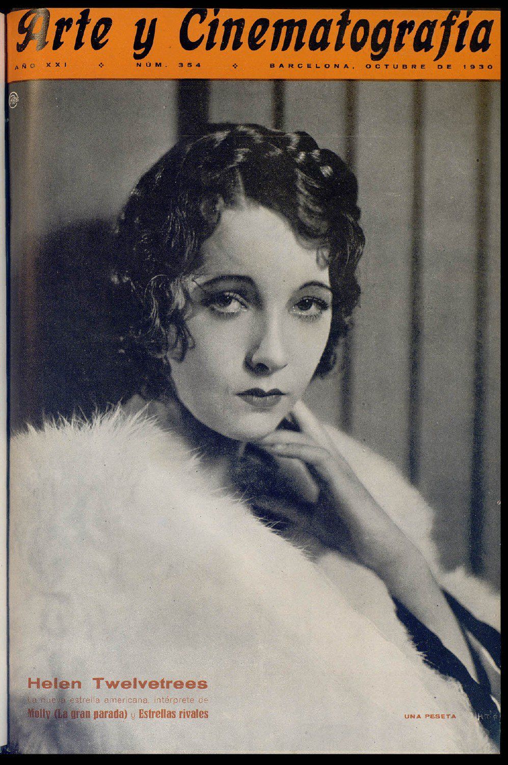 ARTE Y CINEMATOGRAFIA magazine side cover Issue 354  October 1930