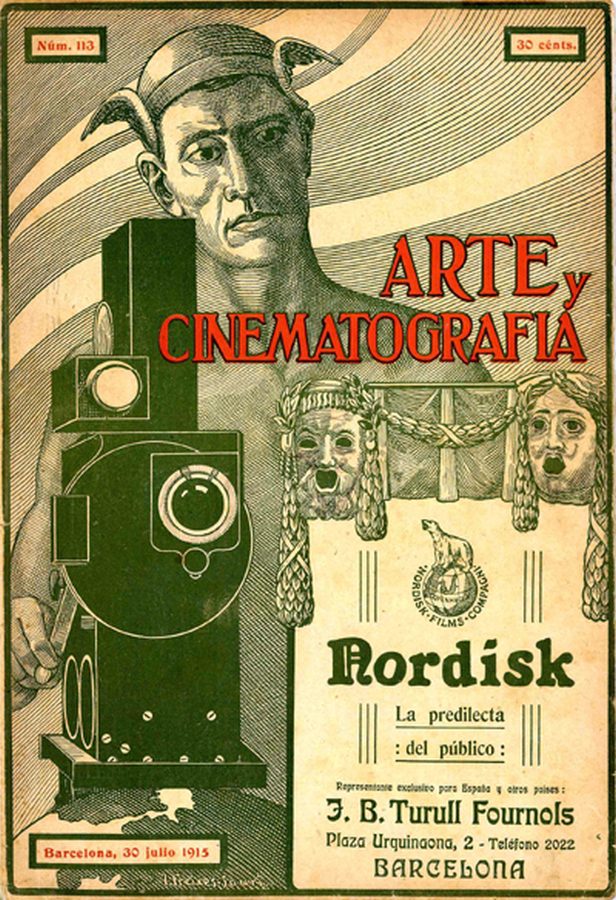 ARTE Y CINEMATOGRAFIA magazine side cover Issue 113 30 July 1915