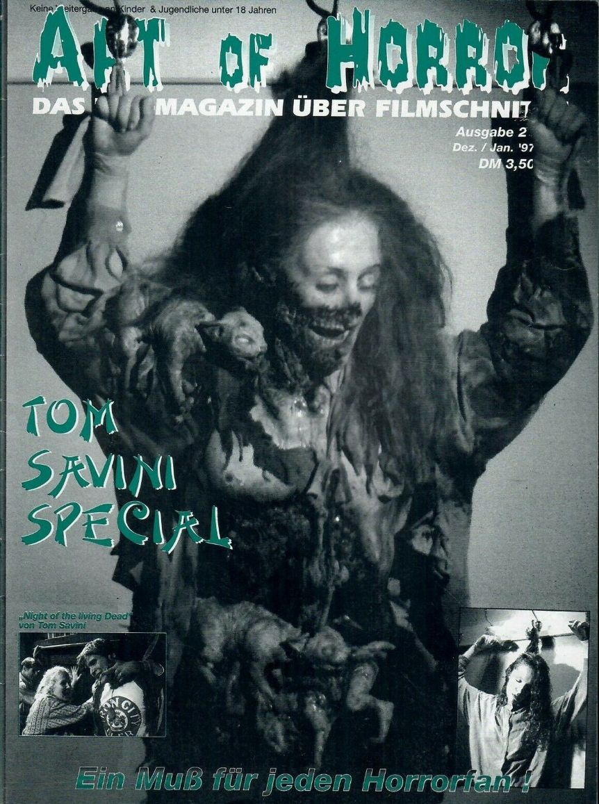 ART OF HORROR magazine side cover Issue 21  December 1996/ January 1997 