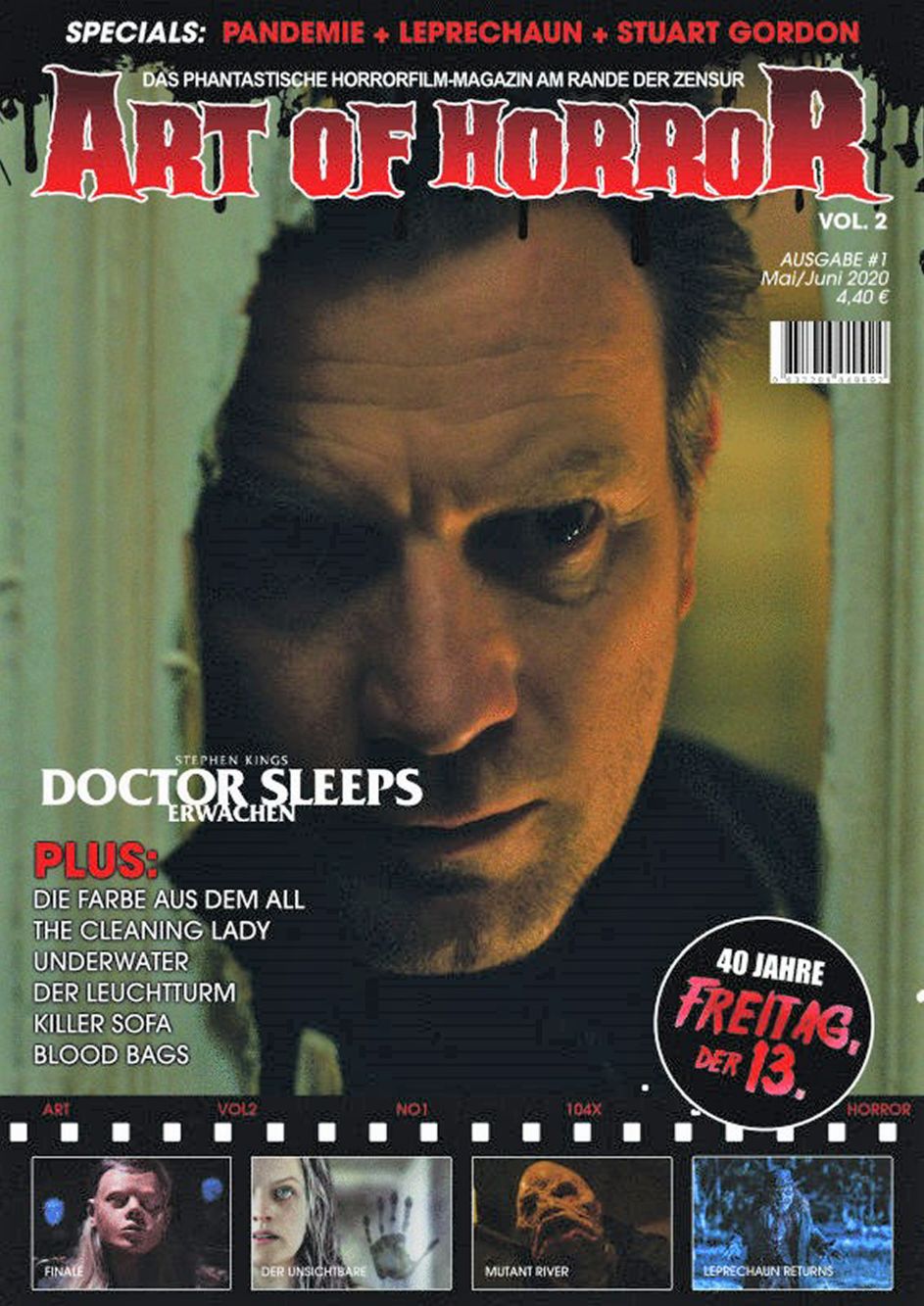 ART OF HORROR magazine side cover  Vol 2 No  1  May/June 2020