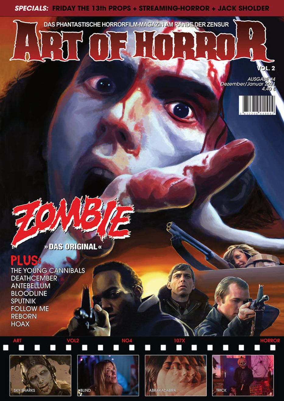 ART OF HORROR magazine side cover  Vol 2 No  4  December 2020/ January 2021 