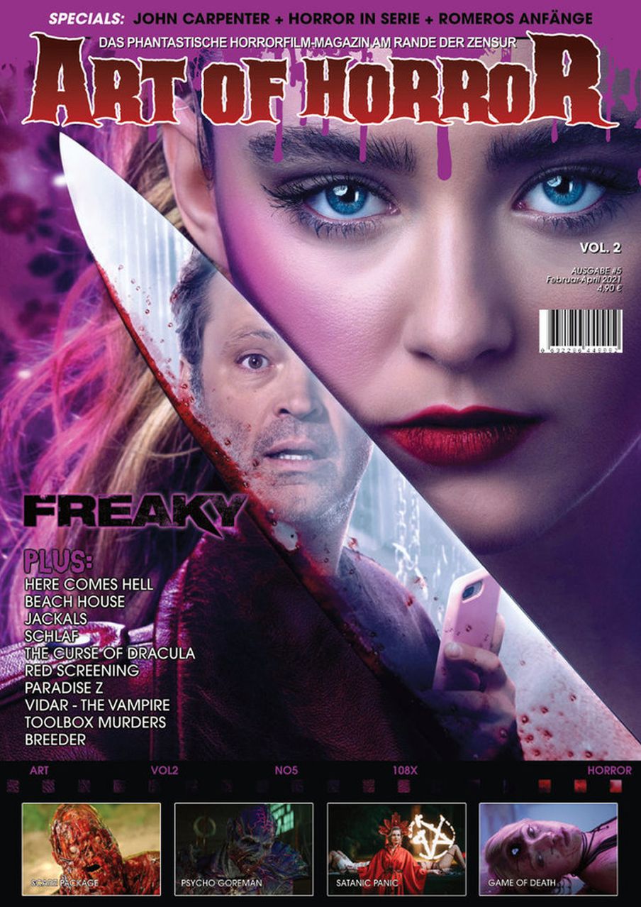 ART OF HORROR magazine side cover  Vol 2 No  5  February/April 2021