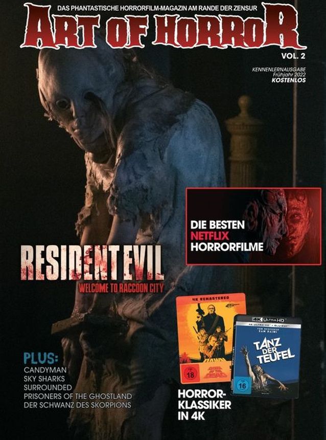 ART OF HORROR magazine side cover  March 2022