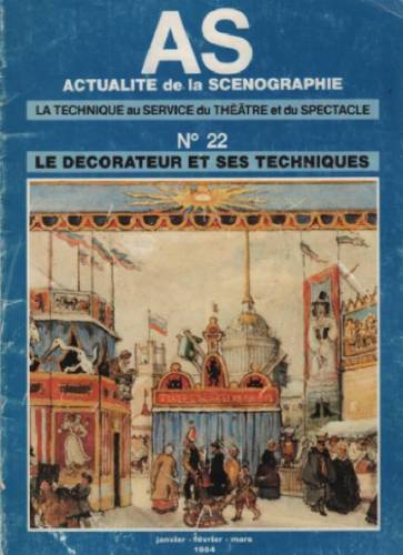 A.S. ACTUALITE DE LA SCENOGRAPHIE magazine side cover Issue 22  1984