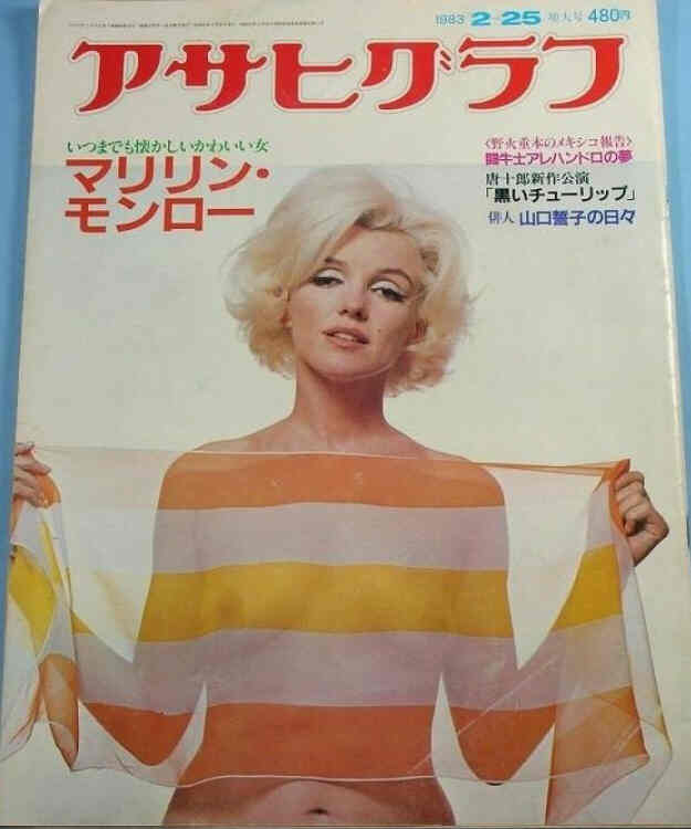 ASAHI GRAPH magazine side cover  25 February 1983