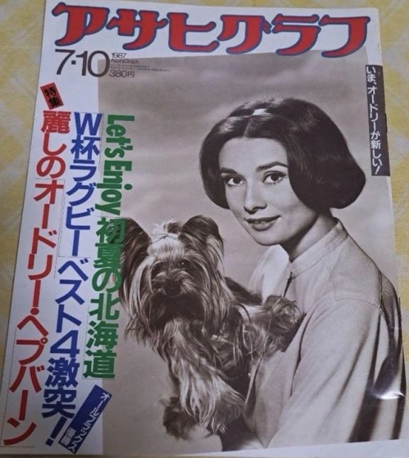 ASAHI GRAPH magazine side cover 10 July 1987