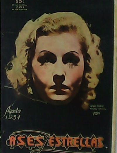 ASES ESTRELLAS magazine side cover  August 1934