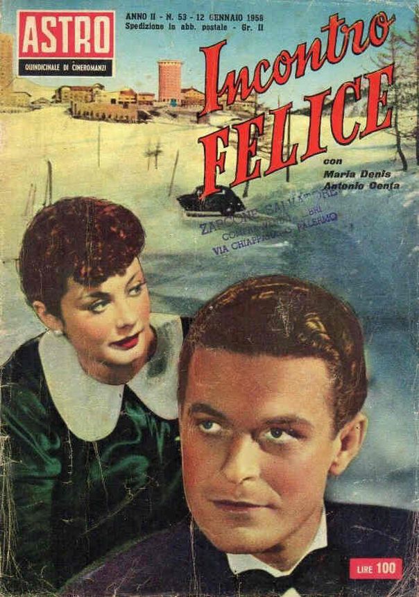ASTRO FOTOROMANZI magazine side cover Issue 53 12 January 1958