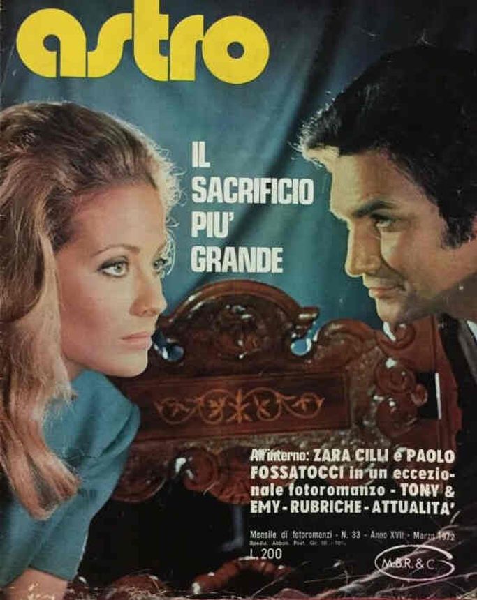 ASTRO ITALY magazine side cover Issue 33  March 1972