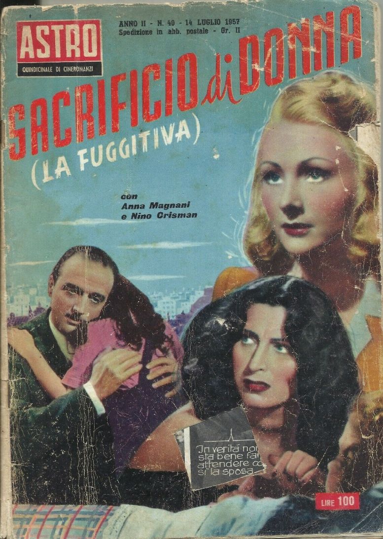 ASTRO ITALY magazine side cover Issue 40 14 July 1957