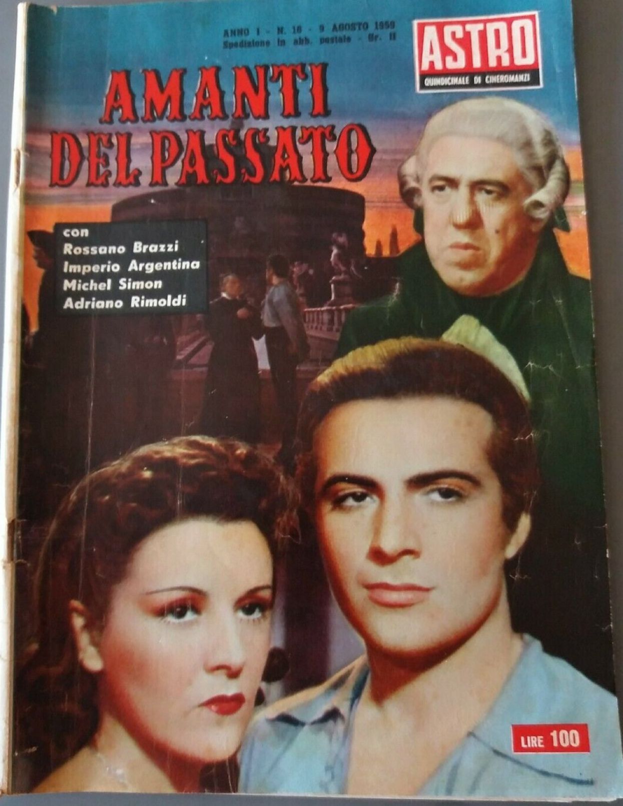 ASTRO ITALY magazine side cover Issue 16 9 August 1959
