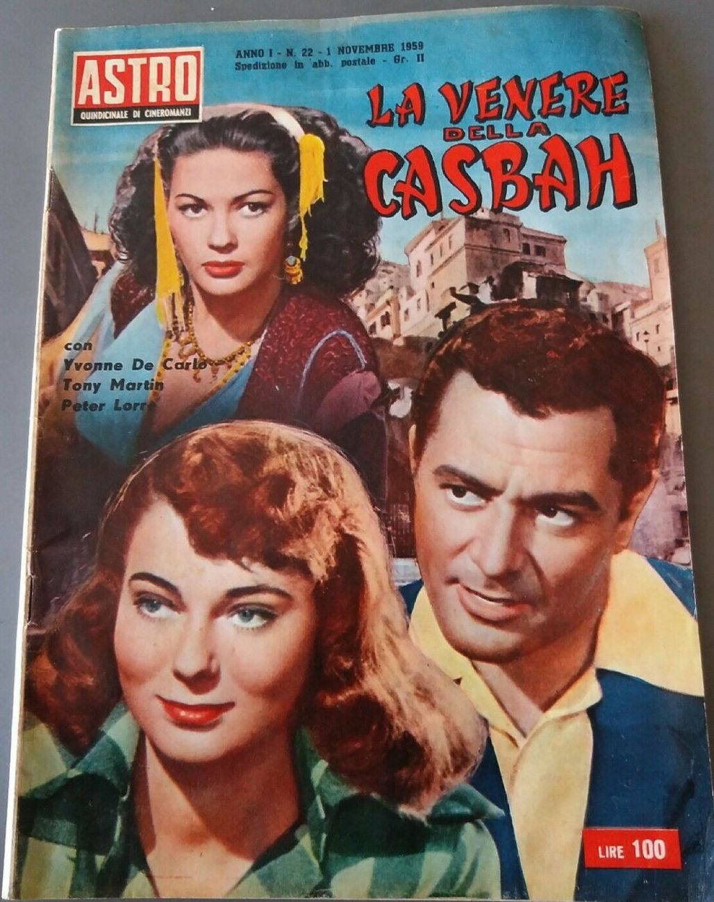 ASTRO ITALY magazine side cover Issue 22 1 November 1959
