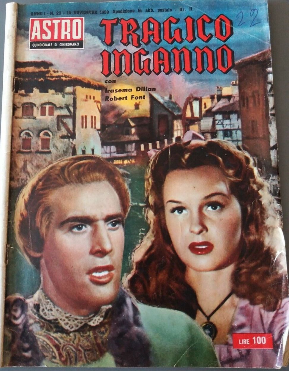 ASTRO ITALY magazine side cover Issue 23 16 November 1959